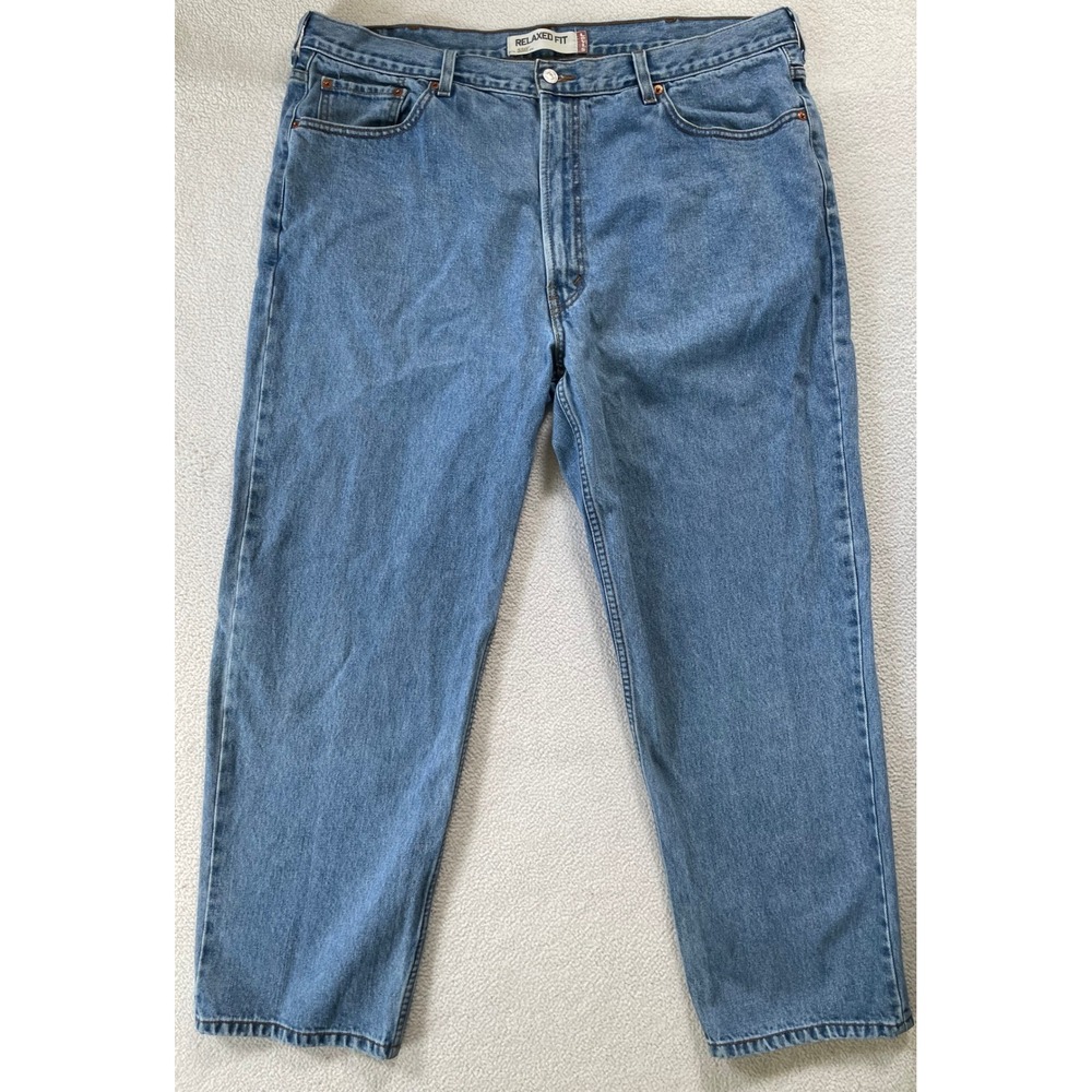 Levis Mens 42x30 550 Relaxed Fit Jeans Blue Denim Medium Wash Tapered Leg
